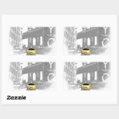 ニューヨークシティニューヨークイエロータクシーアーポップ・アートのト 長方形シール (シート)