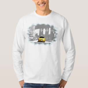 ニューヨークシティニューヨークイエロータクシーブルックリンブリッジ Tシャツ