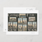 ニューヨークシティニューヨークグリーティング ポストカード (正面/裏面)