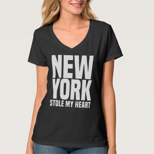 ニューヨークシティニューヨークストール私のハート Tシャツ (正面)
