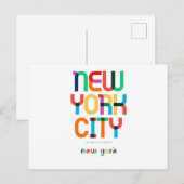 ニューヨークシティニューヨークミッドセンチュリーポップ・アートのアート ポストカード (正面/裏面)