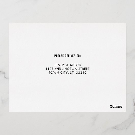 ニューヨークシティニューヨークラブロケーター | RSVP返信 箔招待状ポストカード (裏面)