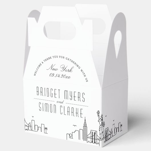 ニューヨークシティニューヨーク結婚式の引き出物ボックス フェイバーボックス (オープン)