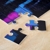 ニューヨークシティネオンシティスケープタイムズスクエア ジグソーパズル (側面)