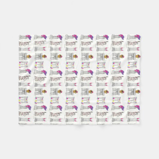 ニューヨークシティハッピーイースターパレードNYCランドマーク フリースブランケット (正面(横))