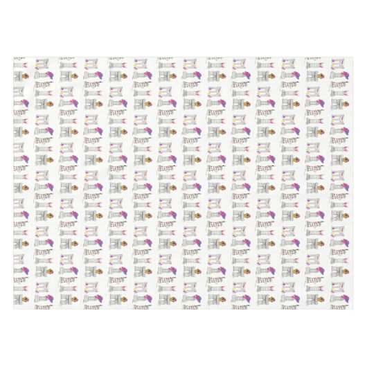 ニューヨークシティハッピーイースターNYCランドマークスブルックリン テーブルクロス (正面(横))