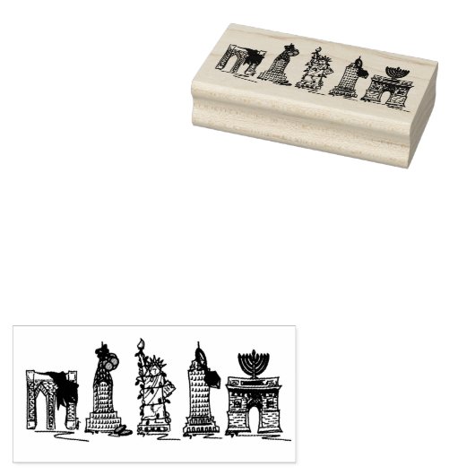 ニューヨークシティハヌカーハヌカー（ユダヤ教の祭り）NYCランドマークス ラバースタンプ (押印)