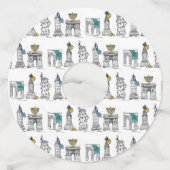 ニューヨークシティハヌカーNYCユダヤの休日 ワイングラスタグ (正面)