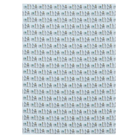 ニューヨークシティハヌカーNYCユダヤ人ホリデーハヌカー（ユダヤ教の祭り） テーブルクロス (正面)