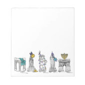 ニューヨークシティハヌカーNYCユダヤ人ホリデーハヌカー(ユダヤ教の祭り) ノートパッド (正面)