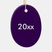 ニューヨークシティハヌッカゲルトNYC超高層ビルホリデー セラミックオーナメント (裏面)