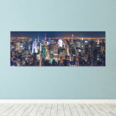 ニューヨークシティバイナイト キャンバスプリント (インサイチュ (ウッドフロア))