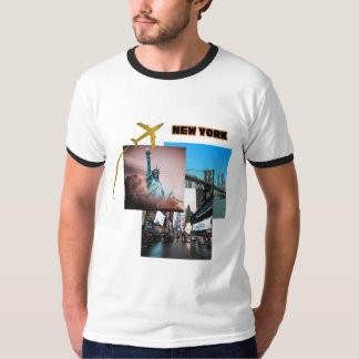 ニューヨークシティバイブ – アーバントラベルコラージュ Tシャツ