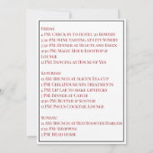 ニューヨークシティバチェロレッテウィークエンドローナリーシック 招待状 (裏面)