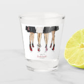 ニューヨークシティバチェロレッテファッションイラストレーション ショットグラス (正面)