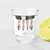 ニューヨークシティバチェロレッテファッションイラストレーション ショットグラス (正面)