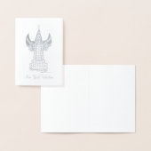 ニューヨークシティバレンタインNYC超高層ビルキューピッドウィングス 箔カード (ディスプレー)