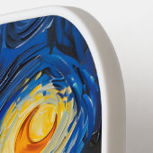 ニューヨークシティバンゴッホスタイルアートデザイン ピックルボールラケット (左詳細)