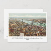 ニューヨークシティパノラマビューfmシンガータワー1920s ポストカード (正面/裏面)