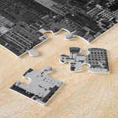 ニューヨークシティパノラマ白黒 ジグソーパズル (側面)