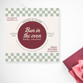 ニューヨークシティピザベビーおもしろいイタリアンシャワー 招待状