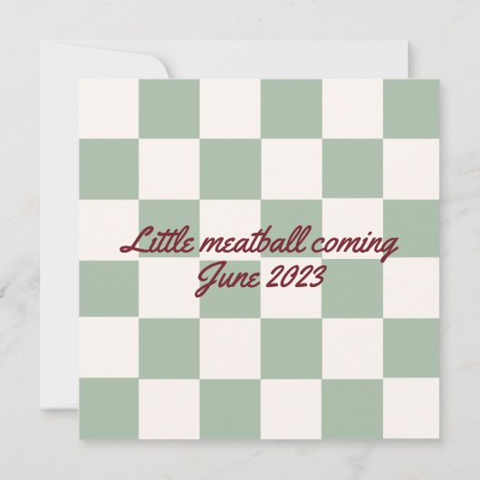 ニューヨークシティピザベビーおもしろいイタリアンシャワー 招待状 (裏面)