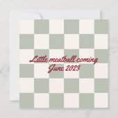 ニューヨークシティピザベビーユニークイタリアンシャワー 招待状 (裏面)