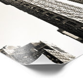 ニューヨークシティフラチロン建物&クロック フォトプリント (角)