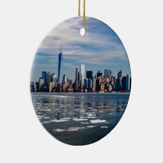 ニューヨークシティフリーダムタワースカイライン セラミックオーナメント (右)