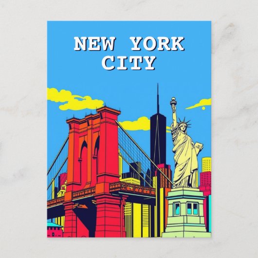ニューヨークシティブライトアートトラベル ポストカード (正面)