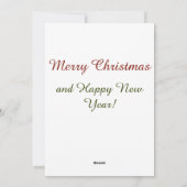 ニューヨークシティブラウンストーンクリスマスカード シーズンカード (裏面)