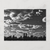 ニューヨークシティブラックアンドホワイトランドスケープ ポストカード (正面)