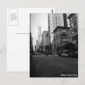 ニューヨークシティブラックアンドホワイト ポストカード (正面/裏面)