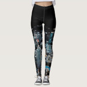 ニューヨークシティブラックライトナイツヨガ レギンス (正面)