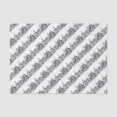 ニューヨークシティブラックヴィンテージスカイラインウォーターカラー 薄葉紙 (正面)