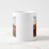 ニューヨークシティブルックリンブリッジサンライズ ジャンボコーヒーマグカップ (正面)