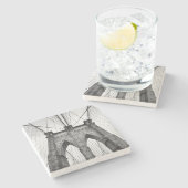 ニューヨークシティブルックリンブリッジ ストーンコースター (横)