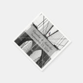 ニューヨークシティブルックリン結婚ブリッジ スタンダードカクテルナプキン (角)