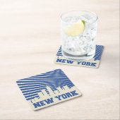 ニューヨークシティブルー スクエアペーパーコースター (インサイチュ)
