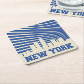 ニューヨークシティブルー スクエアペーパーコースター (アングル)