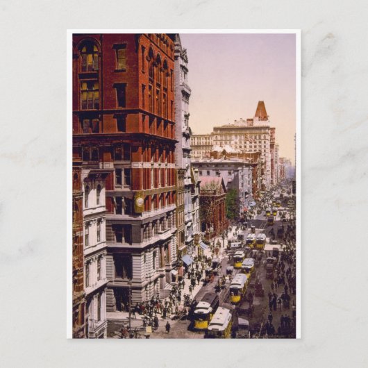 ニューヨークシティブロードウェイ1900 -ヴィンテージアメリカ ポストカード (正面)