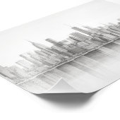 ニューヨークシティペンシルスケッチスタイル フォトプリント            (角)