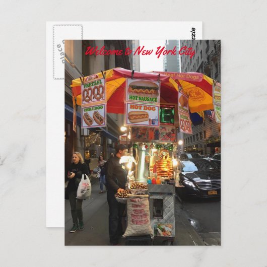 ニューヨークシティホットドッグスタンドポストカード ポストカード (正面/裏面)