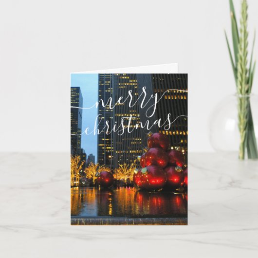 ニューヨークシティホリデーライツメリークリスマスカード シーズンカード (正面)