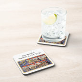 ニューヨークシティマップ座標ヴィンテージスタイル コースター (右側)