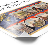 ニューヨークシティマップ座標ヴィンテージスタイル フォトプリント (角)