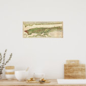 ニューヨークシティマップ革命地図1878 ポスター (キッチン)