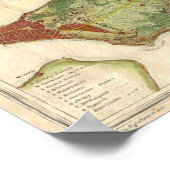 ニューヨークシティマップ革命地図1878 ポスター (角)