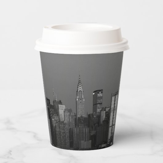 ニューヨークシティマンハッタンエンパイアステート建物 カッコいい 紙コップ (裏面)