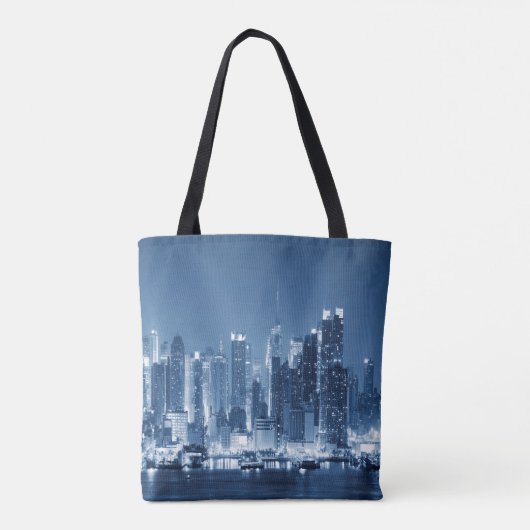 ニューヨークシティマンハッタンシーニックスカイライン トートバッグ (裏面)